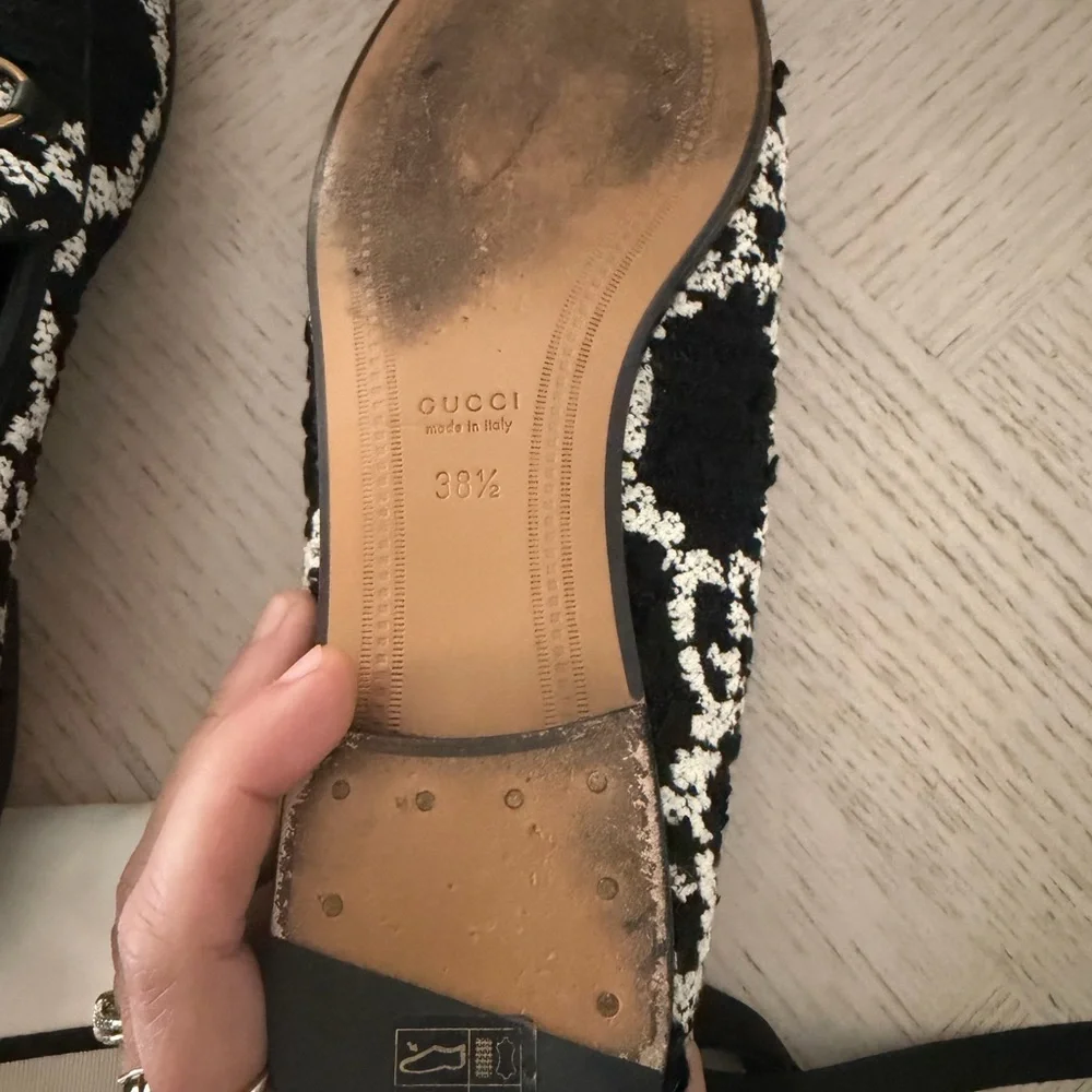 Gucci Black Tweed Loafers - Picture 8 of 11